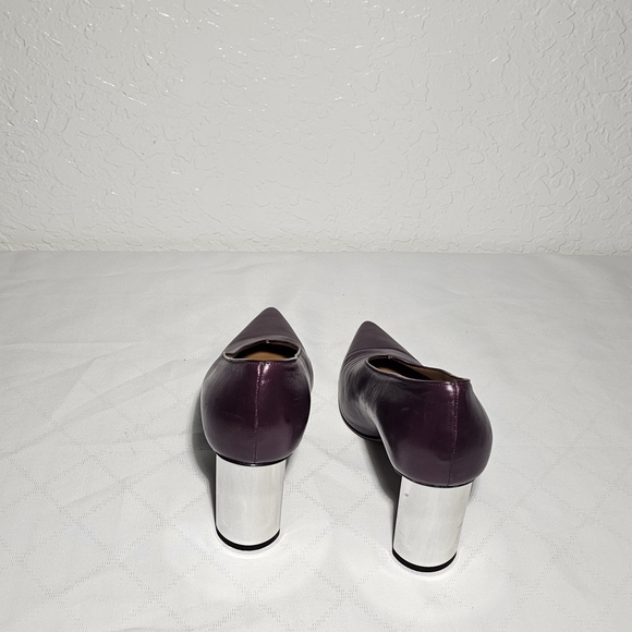 Clergerie Women's Purple Leather Heels - Picture 3 of 5